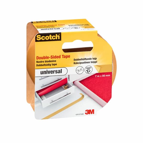 Dobbeltsidet Tape Scotch Hvid 7 m x 50 mm