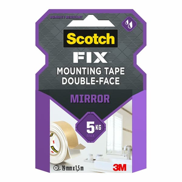 Dobbeltsidet Tape Scotch 19 mm x 1,5 m Spejle