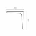 Pikkukuva 2 / 2: Kulmaviivain Micel plm07 Valkoinen Alumiini 250 x 150 mm