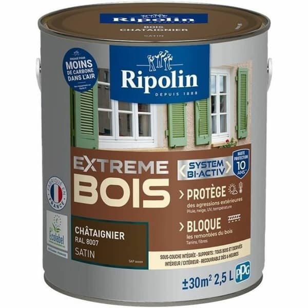 Måla Ripolin Kastanjebrun Satinfinish 2,5 L