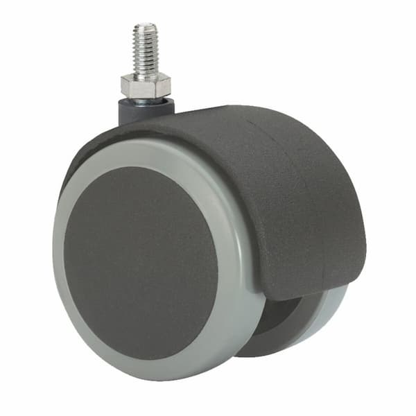 Rueda Ruedas Alex Svart Grå Nylon Polyuretan Ø 5 cm 10 x 15 mm 50 kg roterande