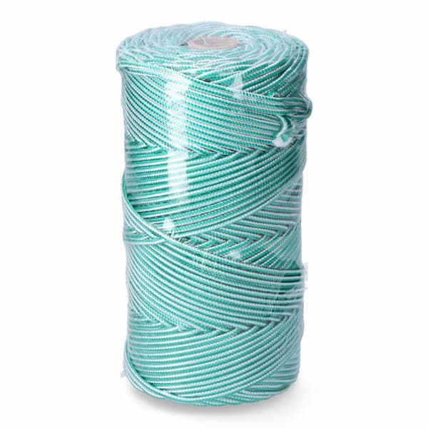 Skosnöre EDM 87914 Vit Grön polypropen 5 mm x 200 m Flätning