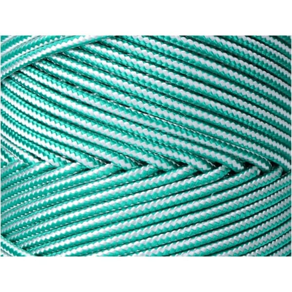 Skosnöre EDM 87914 Vit Grön polypropen 5 mm x 200 m Flätning