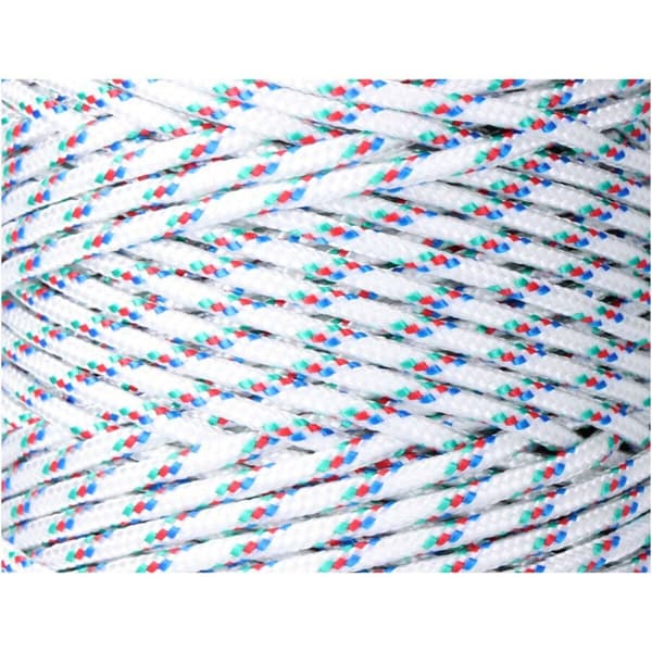 Snørebånd, ledning EDM 87916 Tricolour polypropylen 5 mm x 200 m Fletning