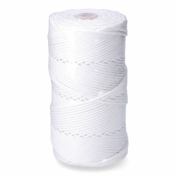 Snørebånd, ledning EDM 87915 Hvid polypropylen 5 mm x 200 m Fletning