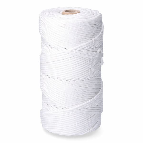 Snørebånd, ledning EDM 87915 Hvid polypropylen 5 mm x 200 m Fletning