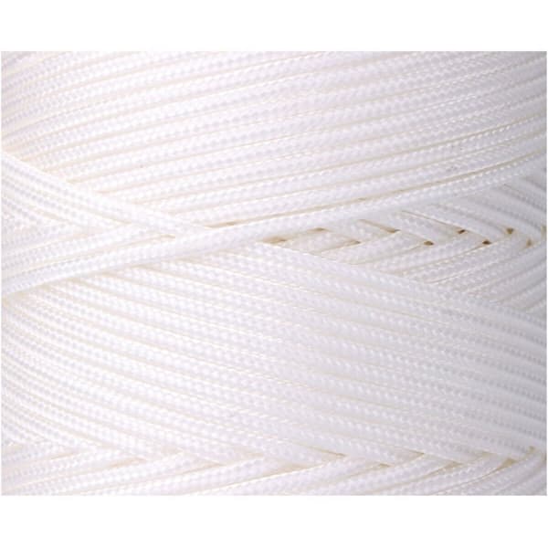 Snørebånd, ledning EDM 87917 Hvid polypropylen 3 mm x 200 m Fletning