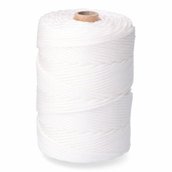 Snørebånd, ledning EDM 87917 Hvid polypropylen 3 mm x 200 m Fletning