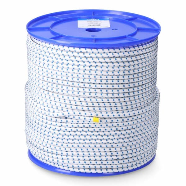 Tov EDM 87925 Blå Hvid Polyester Latex 10 mm x 100 m Elastisk