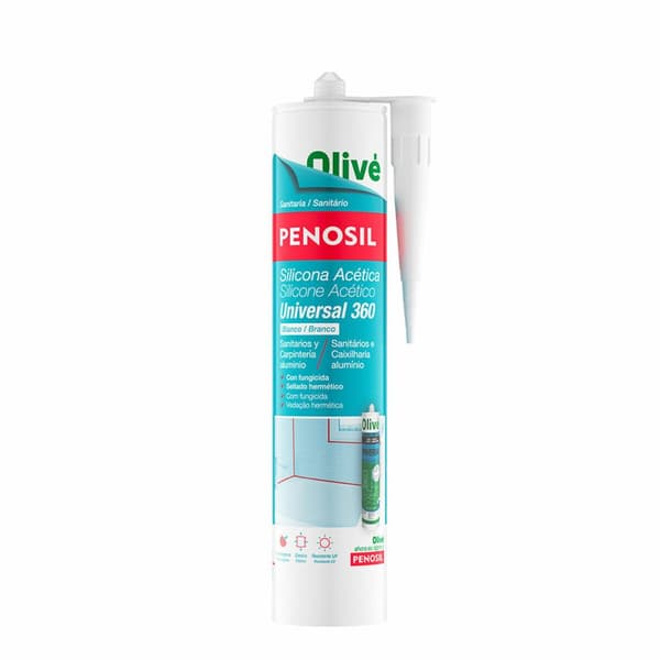 Acetisk silikon Penosil Vit 280 ml Bad