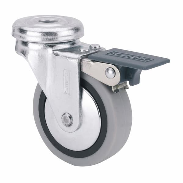 Rueda Ruedas Alex Grå Gummi Poliamix Ø 4 cm 17 kg roterande