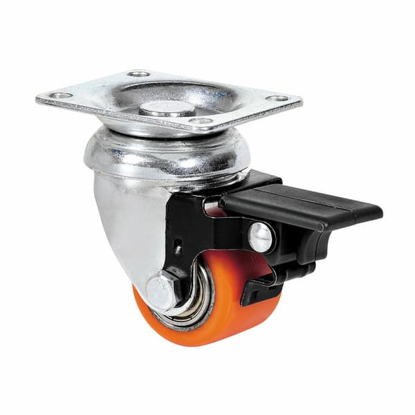 Rueda Ruedas Alex Orange Polyuretan Järn Ø 3,5 CM roterande