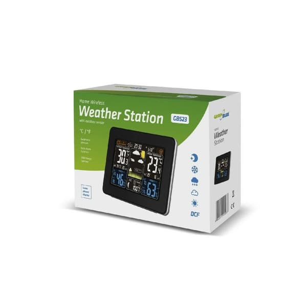 Multifunktionell väderstation Greenblue GB523 Svart