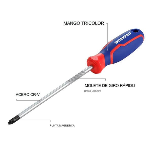 Skruvmejselset Workpro 2 Delar