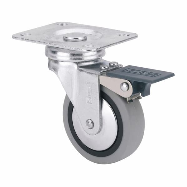 Rueda Ruedas Alex Harmaa Kumi Poliamix Ø 4 cm 17 kg pyörivä