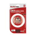 Miniatyrbillede 1 af 7: Dobbeltsidet Tape Fischer 3 m x 19 mm Hvid