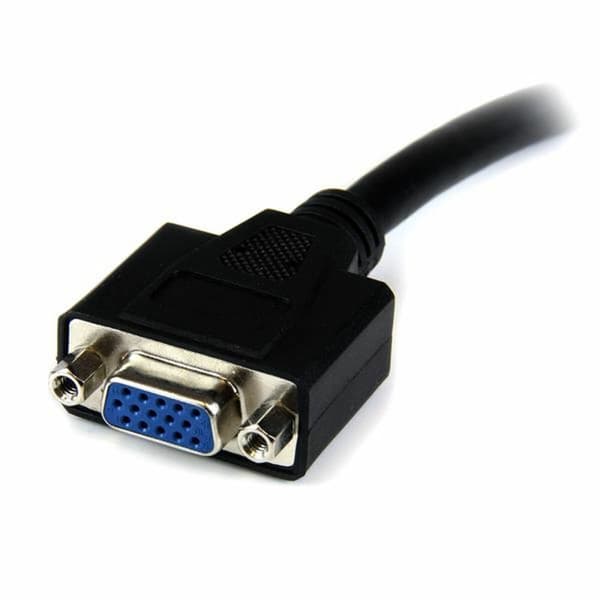 DVI-I til VGA-kabel Startech DVIVGAMF8IN Sort 0,2 m