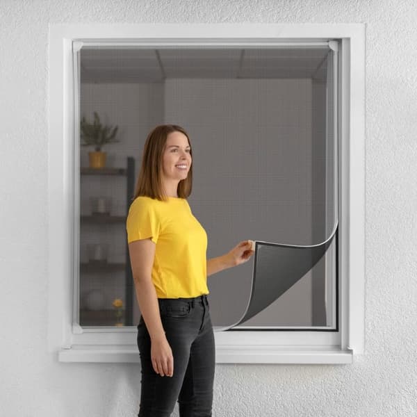 moskitonet Schellenberg Magnetisk Med ramme Glasfiber Hvid (100 x 120 cm)