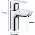 Miniatyrbillede 3 af 4: Hane med blandingsbatteri Grohe Start Edge Metal