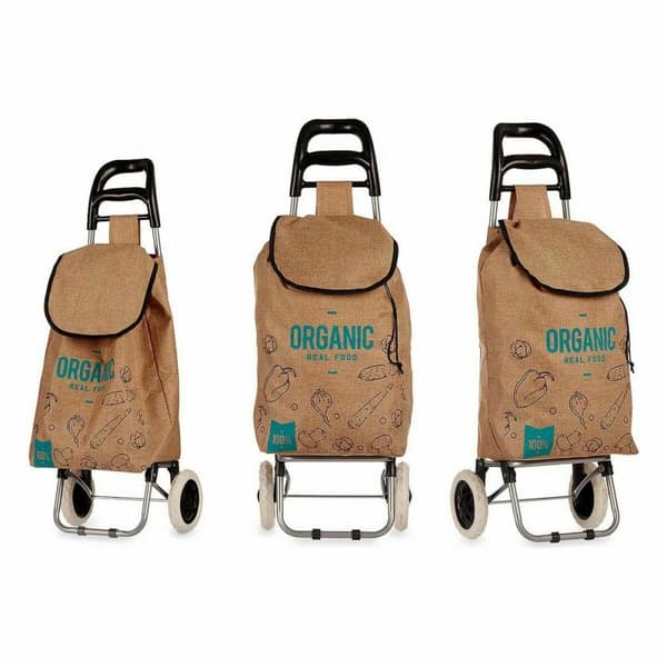 Indkøbsvogn Kinvara Organic Brun 3,3 L 36 x 95 x 35 cm (10 enheder)