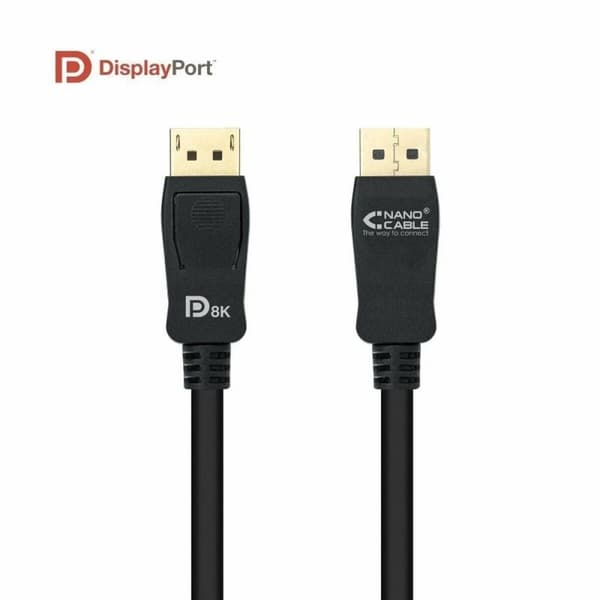 DisplayPort-kabel NANOCABLE 10.15.2501 Sort 1 m