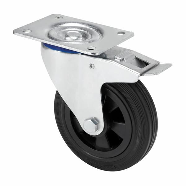 Rueda Ruedas Alex Sort Gummi Poliamix Ø 12,5 cm 110 kg drejelig