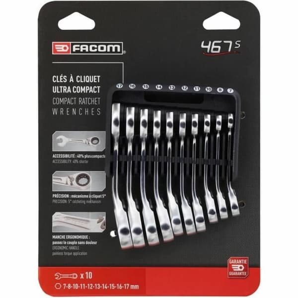 Set med kombinationsnycklar Facom 467BS.JP10PB