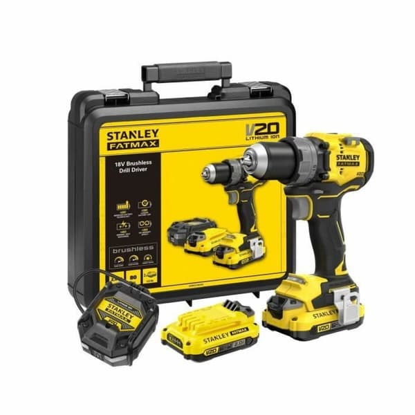 Boremaskiner Stanley SFMCD725D2K-QW 18V 60 Nm
