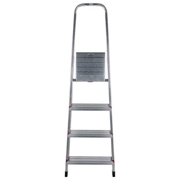Hoppvikbar trappstege, 4 steg Krause 000705 Silvrig Aluminium