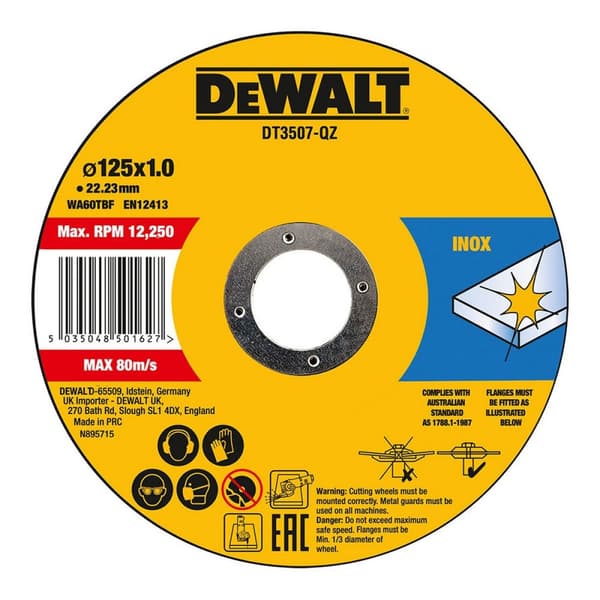 Leikkuulevy Dewalt Fast Cut dt3507-qz 10 osaa 115 x 1 x 22,23 mm