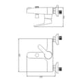 Miniatyrbillede 2 af 2: Hane med blandingsbatteri Rousseau Rousseau Metal Kobber 15 cm