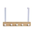 Miniatyrbillede 3 af 3: Knagerække til dør Home ESPRIT Hvid Metal Bambus 38,5 x 4,8 x 25,5 cm
