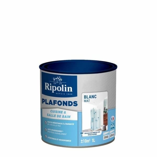 Måla Ripolin Vit Matt 750 ml 4 L 10 L
