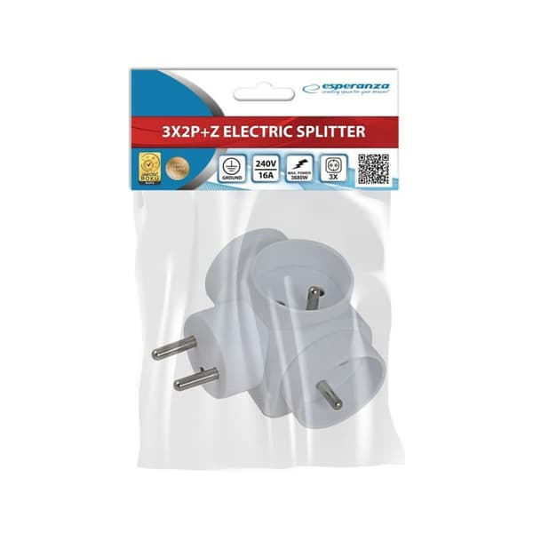 Plugg adapter Esperanza ELK302W 3 Plug