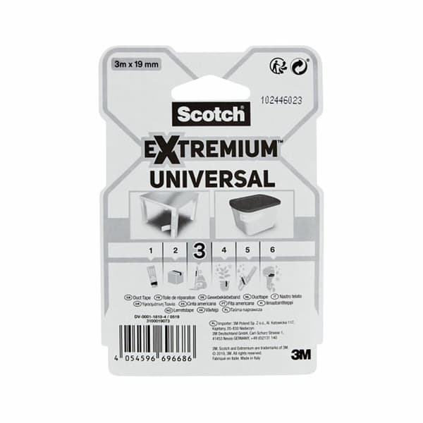 Silvertejp Scotch extremium 3 universal Vit 3 m x 19 mm