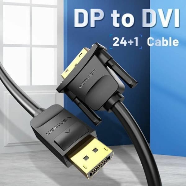 DisplayPort til DVI-mellemstik Vention HAFBF Sort 2 m