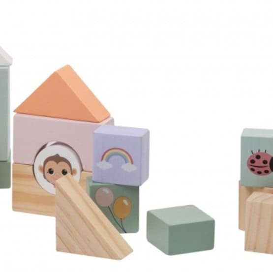 Joueco - Bogie With Blocks The Wildies Family 50 Delar