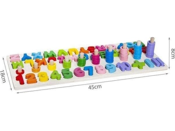 Souvenirbutik Alfabet- och sifferpussel i trä