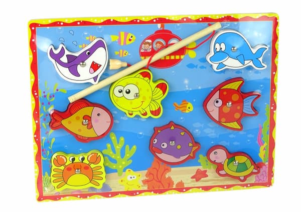 Wooden Fishing Set Colorful Magnet
