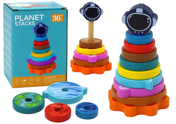 Pyramid Sortering trä Pyramid Pussel Planeter Space 10 bitar.