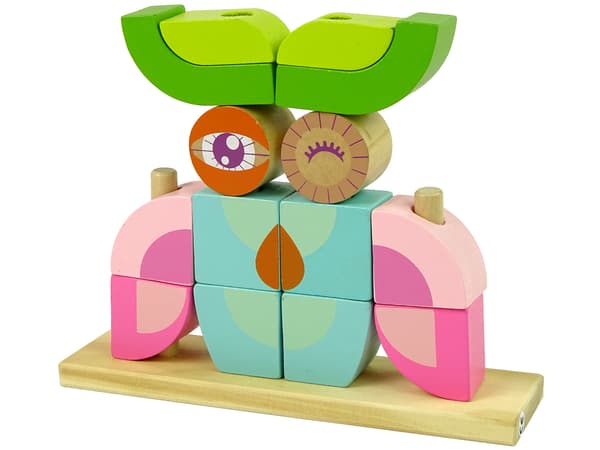 Kreativt trä rumsliga block 3D uggla pussel