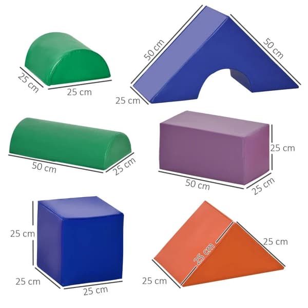Rootzin suuret lelupalikat lapsille - Rakennuspalikat - 11-osainen setti - 1-3-vuotiaille lapsille - Vaahtomuovi - Värikäs - Monivärinen - 25cm x 25cm