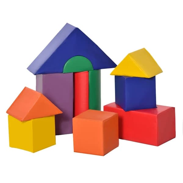 Rootz stora leksaksklossar för barn - Byggklossar - 11-delat set - för barn 1-3 år - Skum - Färgglada - Flerfärgade - 25cm x 25cm x 50cm