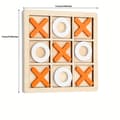 Miniatyrbild 3 av 7: Tic Tac Toe-brädspel i massivt trä - perfekt för familjekul och trädgårdsunderhållning