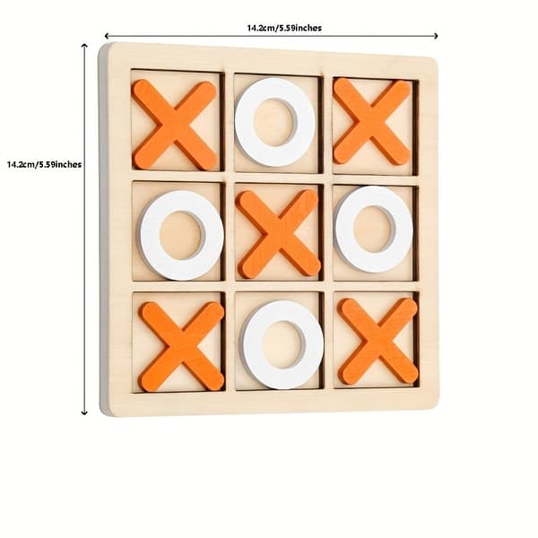 Tic Tac Toe-brädspel i massivt trä - perfekt för familjekul och trädgårdsunderhållning