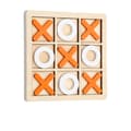 Miniatyrbild 6 av 7: Tic Tac Toe-brädspel i massivt trä - perfekt för familjekul och trädgårdsunderhållning