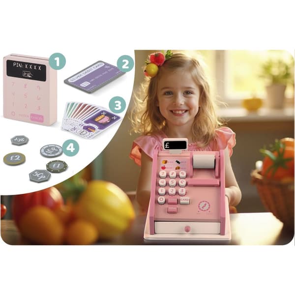 Puinen lelukassakone RK-868 Ricokids