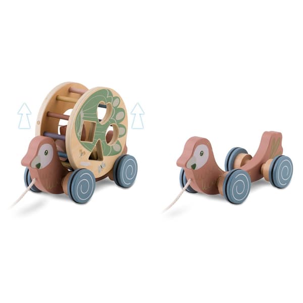 Trä Pull Toy Papegoja NK-854 Nukido