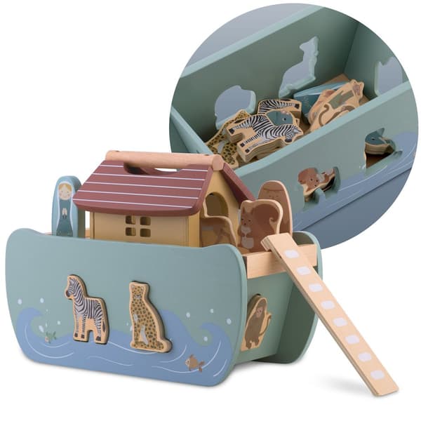 Noahs ark i træ med dyr NK-862 Nukido