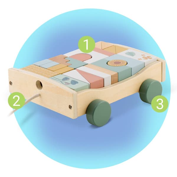 Trädragleksak med block NK-853 Nukido